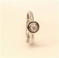 Anello MONILE Donna in Platino Diamante 0.12 Ct AN2611P-14 - AN2611P-14